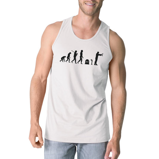 Zombie Evolution Mens White Tank Top