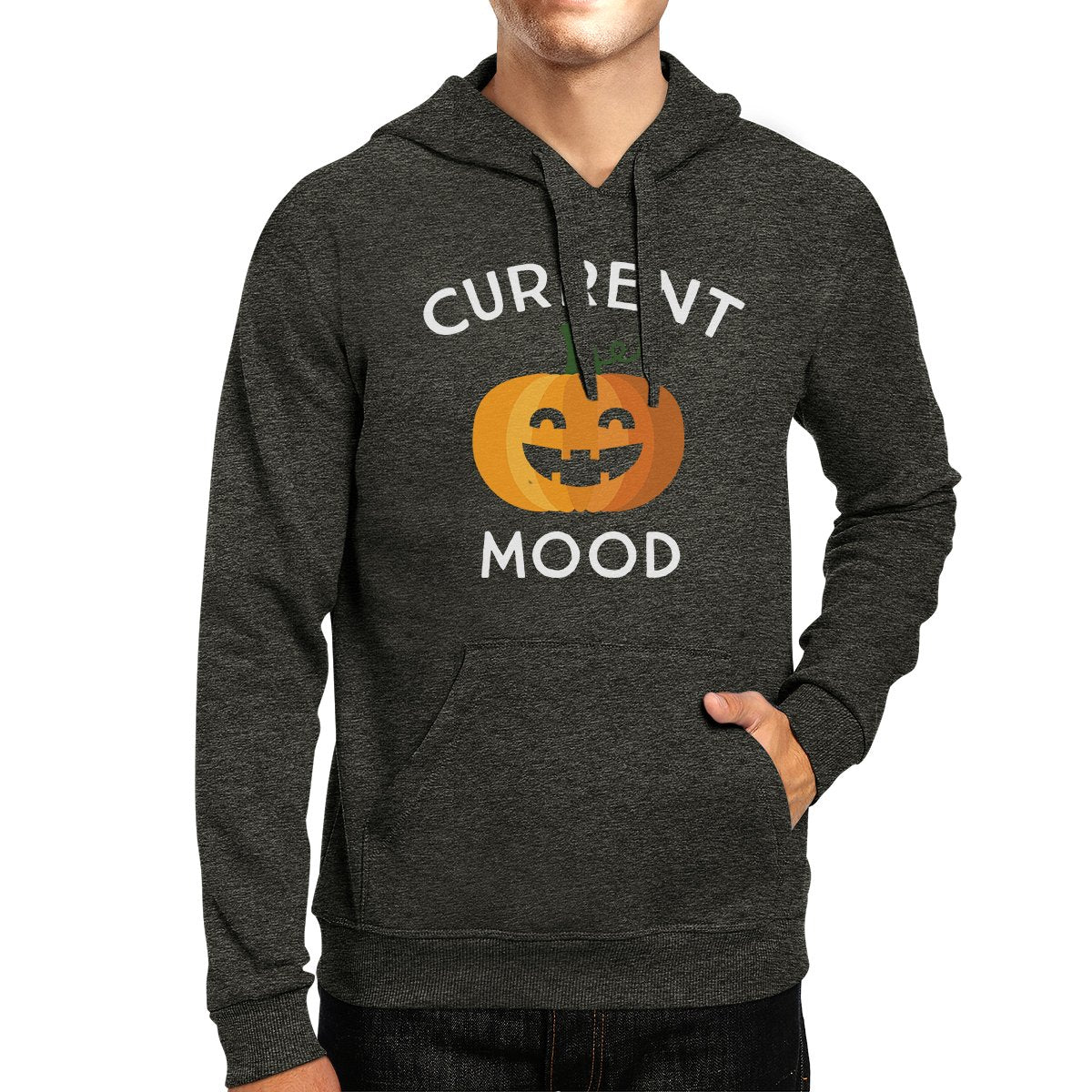 Pumpkin Current Mood Dark Grey Hoodie