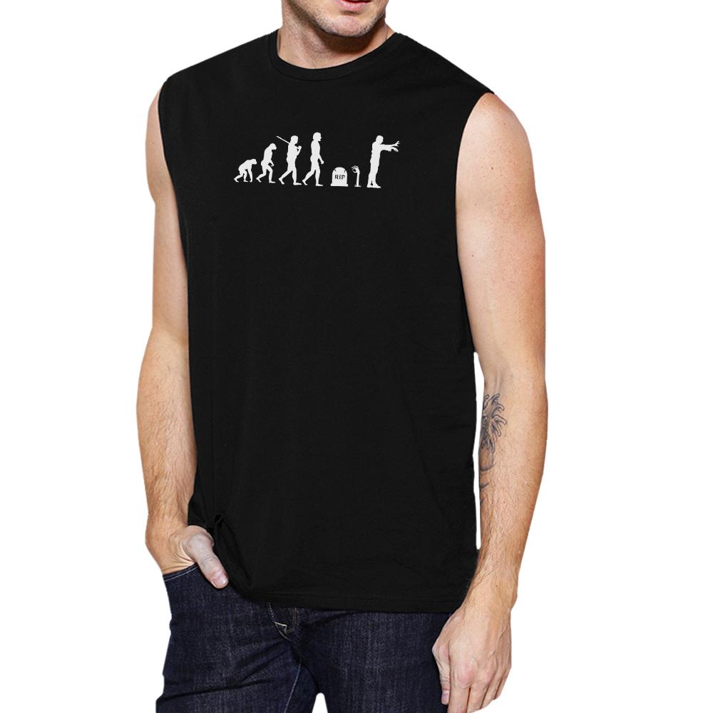 Zombie Evolution Mens Black Muscle Top