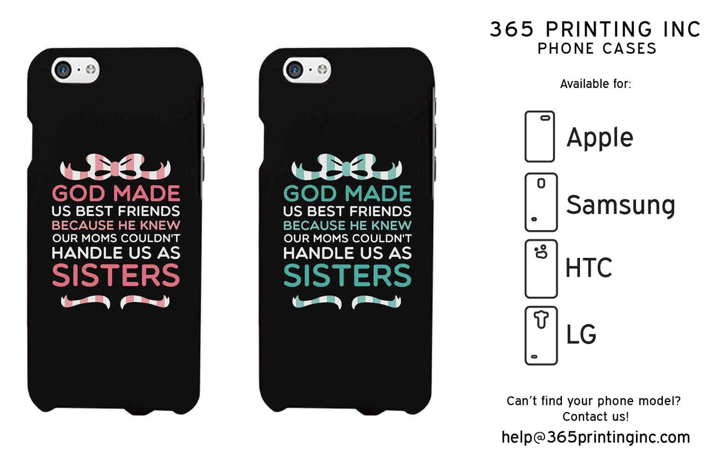 God Made Us Cute BFF Matching Phone Cases For Best Friends Great Gift Idea