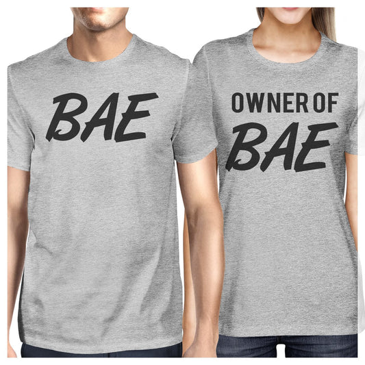 Bae And Owner Of Bae Matching Couple Grey Shirts