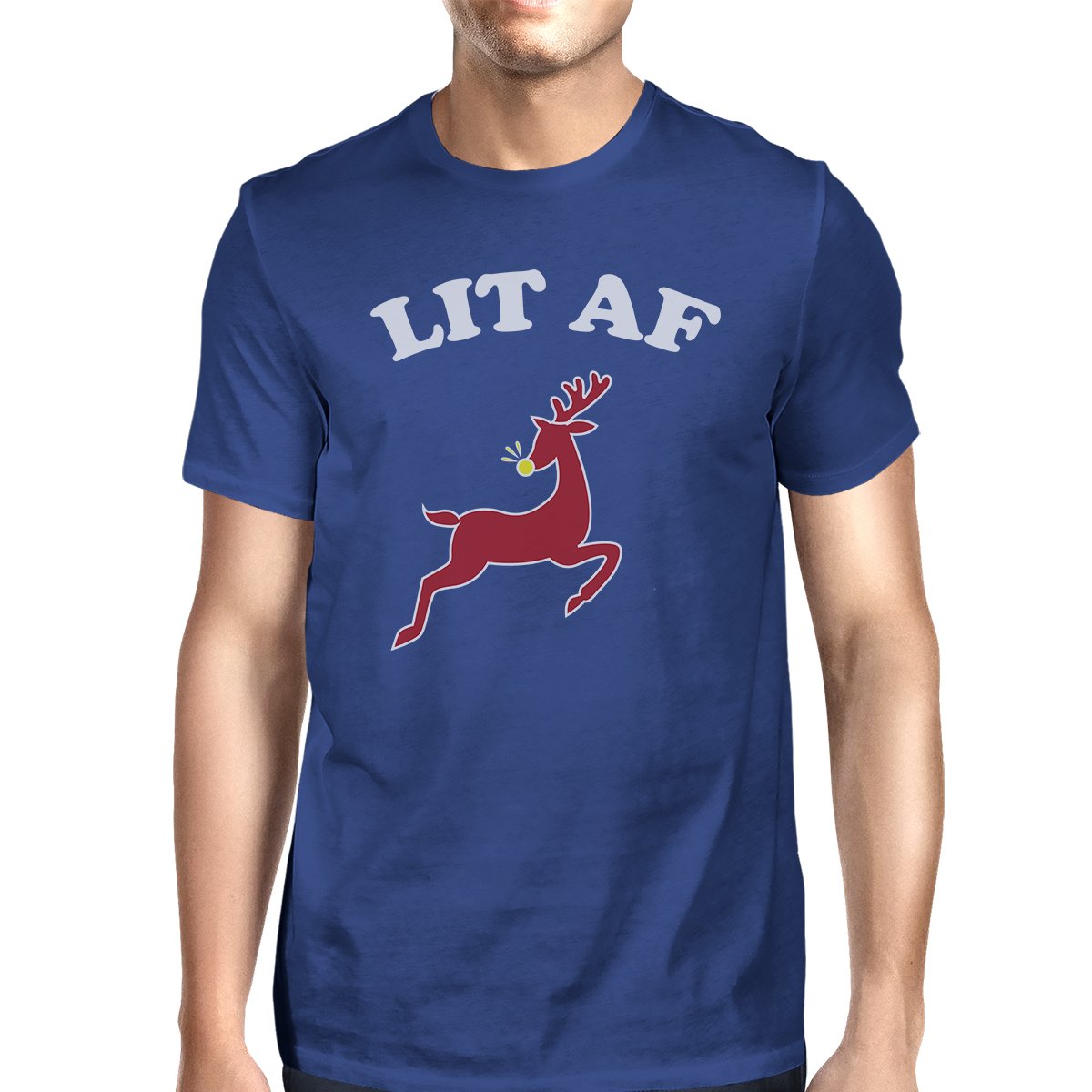 Lit Af Mens Royal Blue Shirt