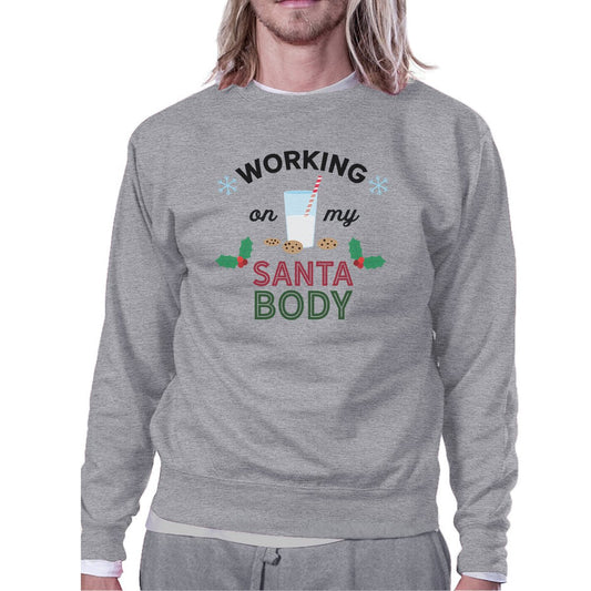 Working On My Santa Body Grey Sweatshirt