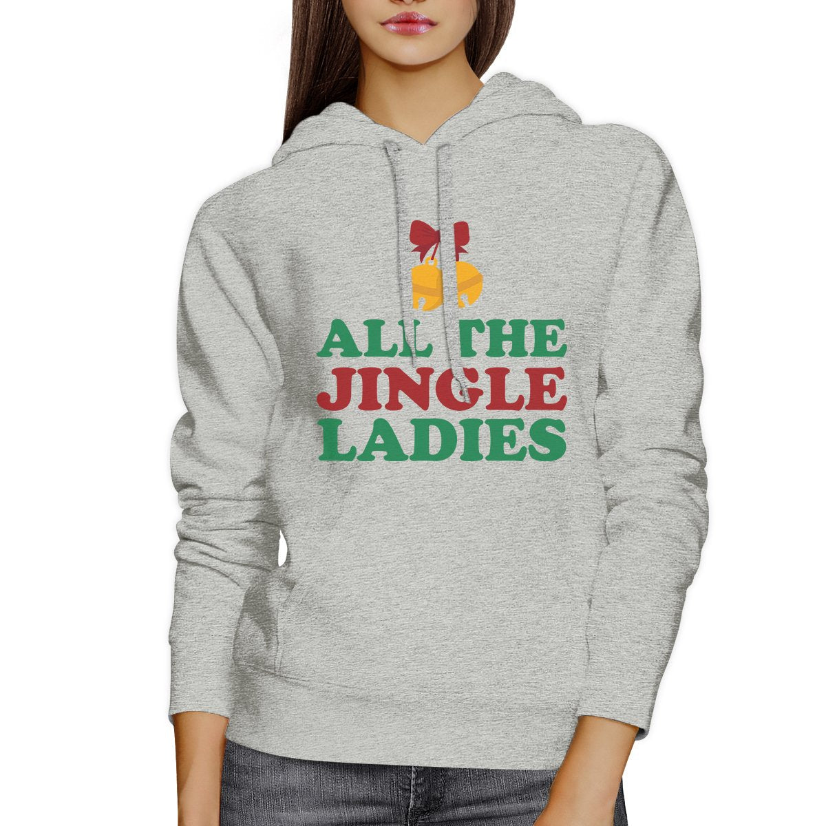 All The Jingle Ladies Grey Hoodie