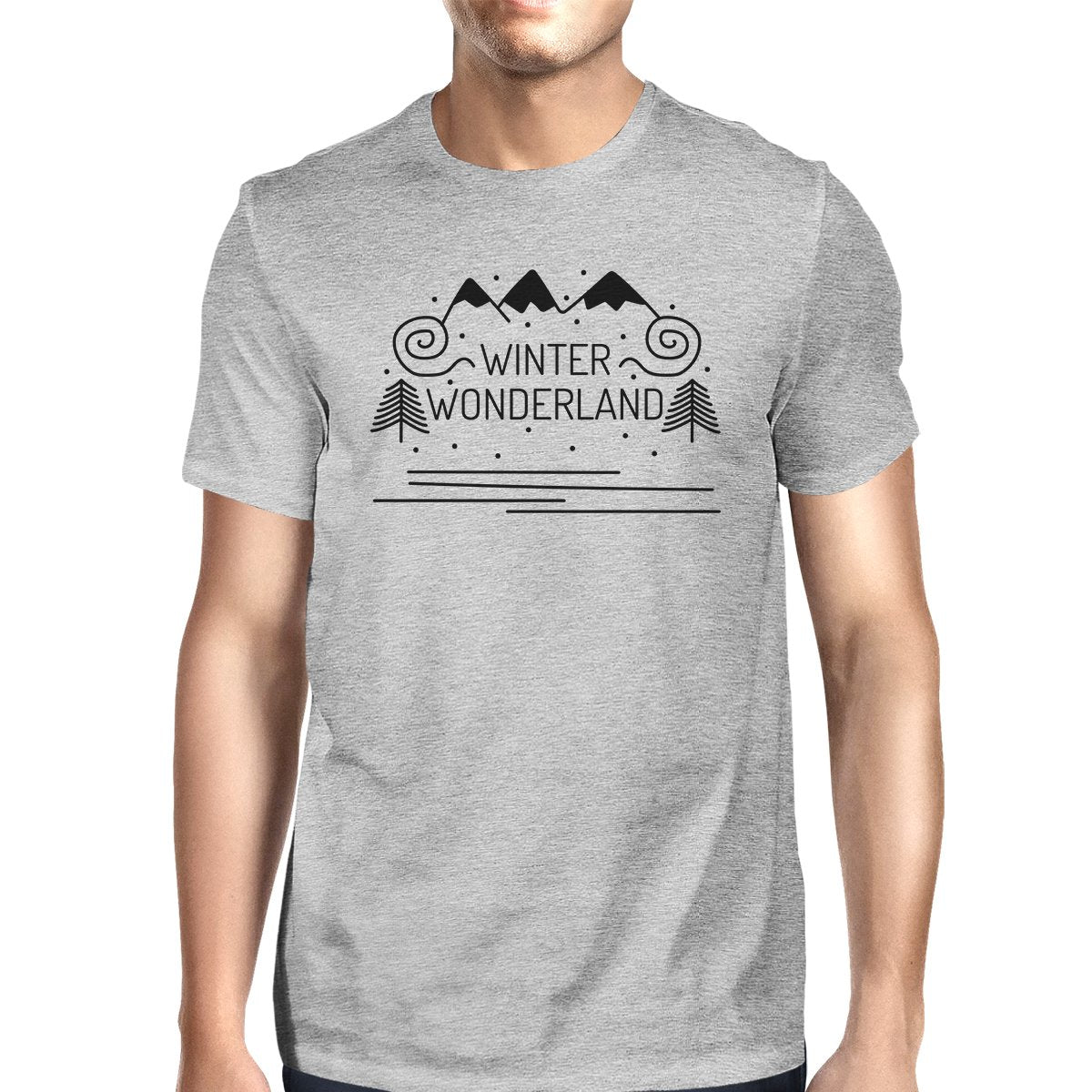 Winter Wonderland Mens Grey Shirt