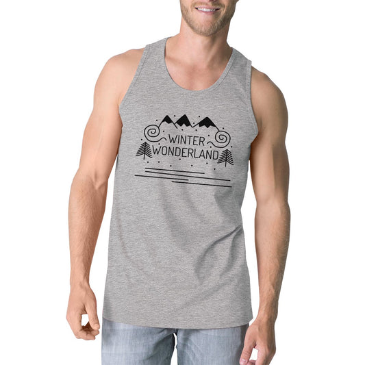 Winter Wonderland Mens Grey Tank Top