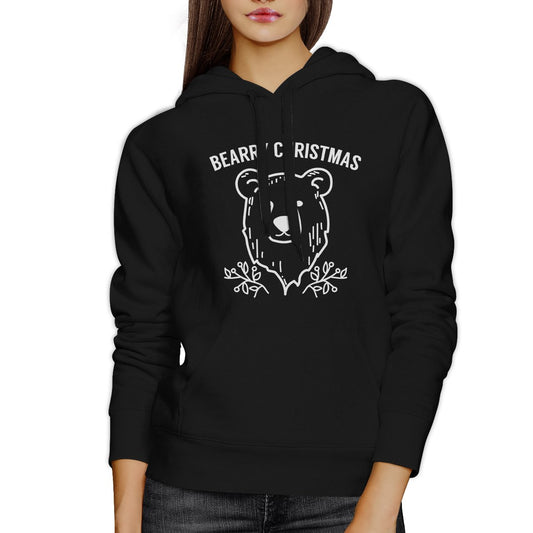 Bearry Christmas Bear Black Hoodie