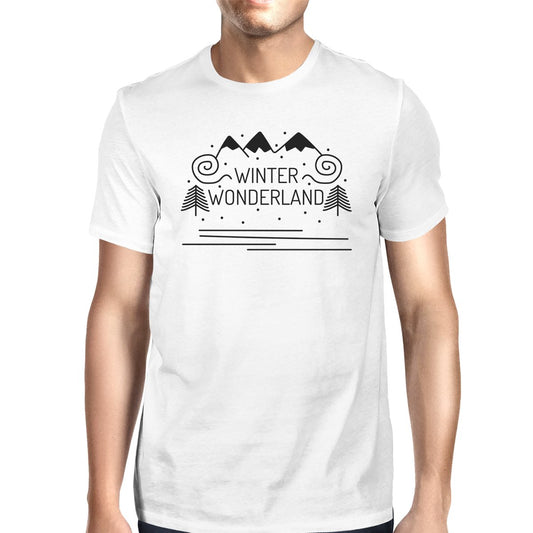 Winter Wonderland Mens White Shirt