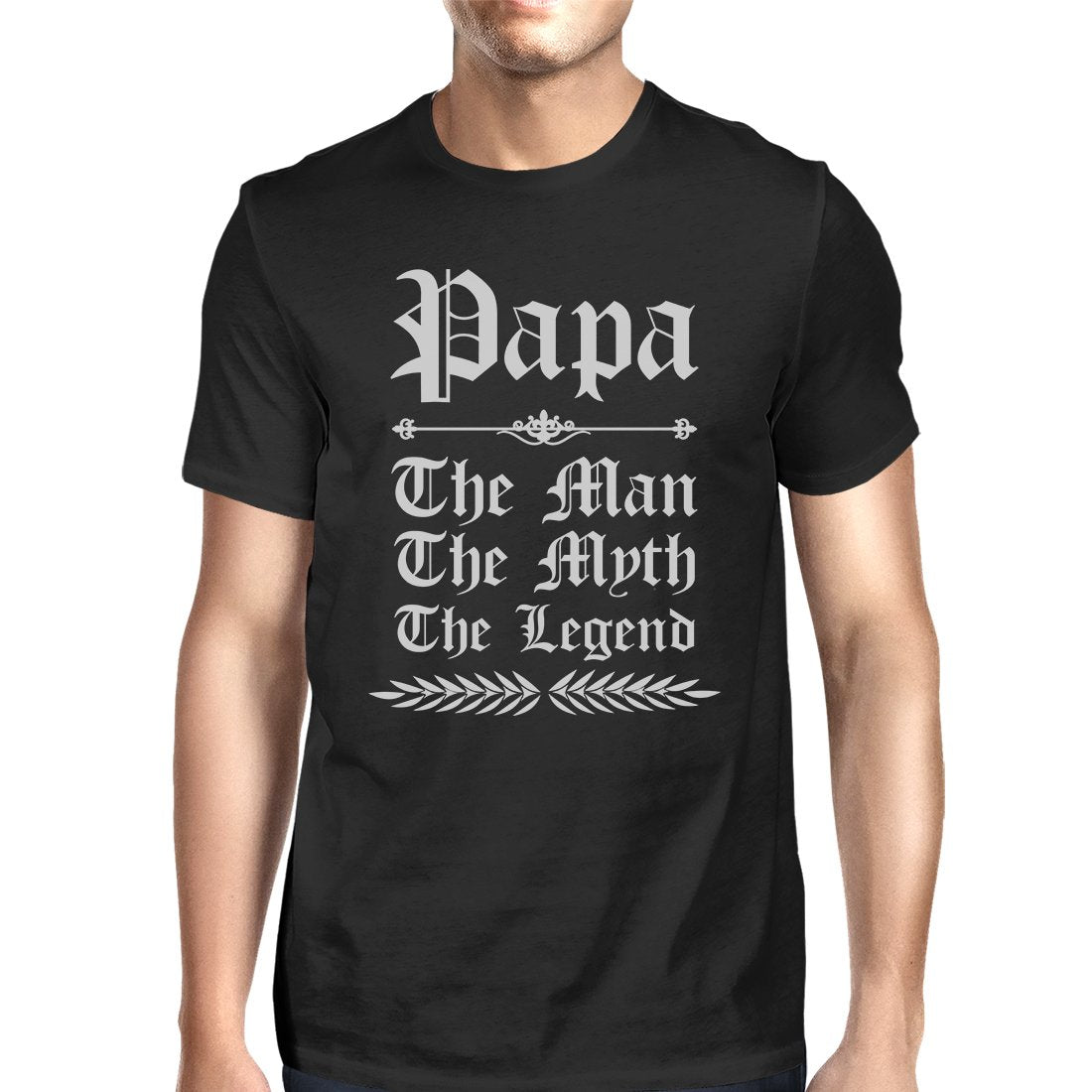 Vintage Gothic Papa Mens Popular Fathers Day Tee Shirt Best Gift