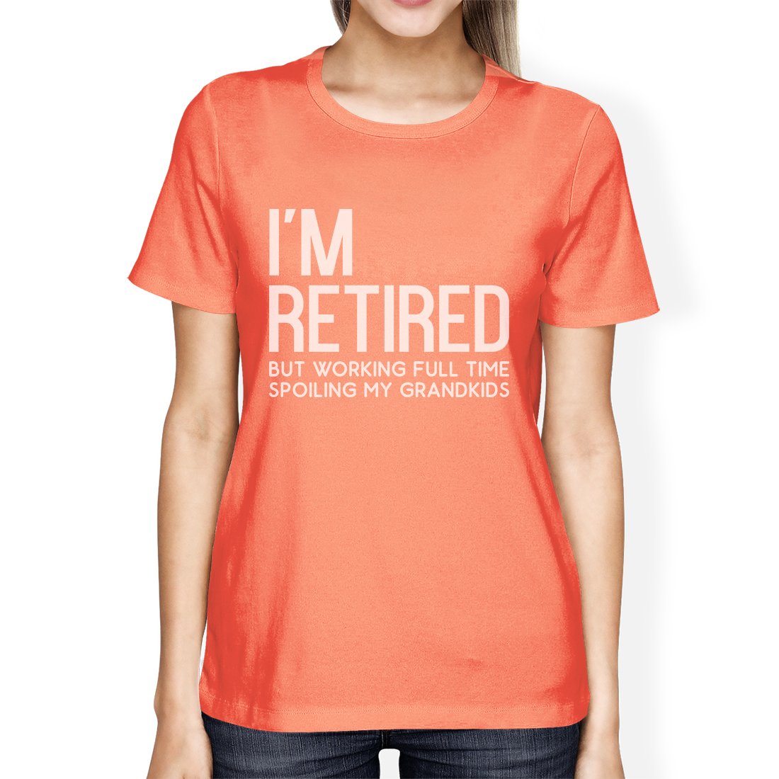 Retired Grandkids Womens Graphic Humorous Tee Shirt For Family Day