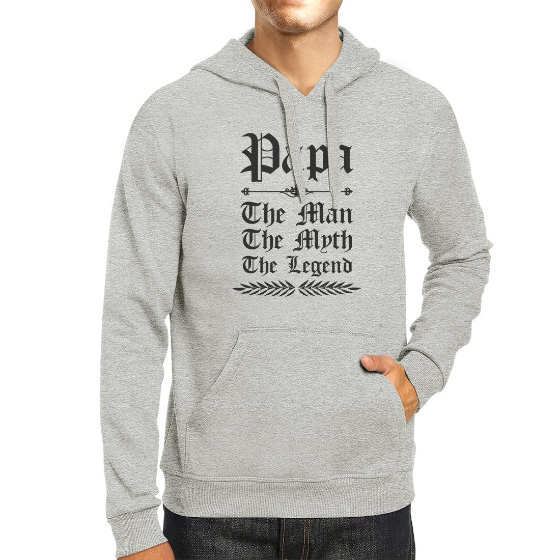 Vintage Gothic Papa Unisex Fleece Hoodie Unique Birthday Gift Idea