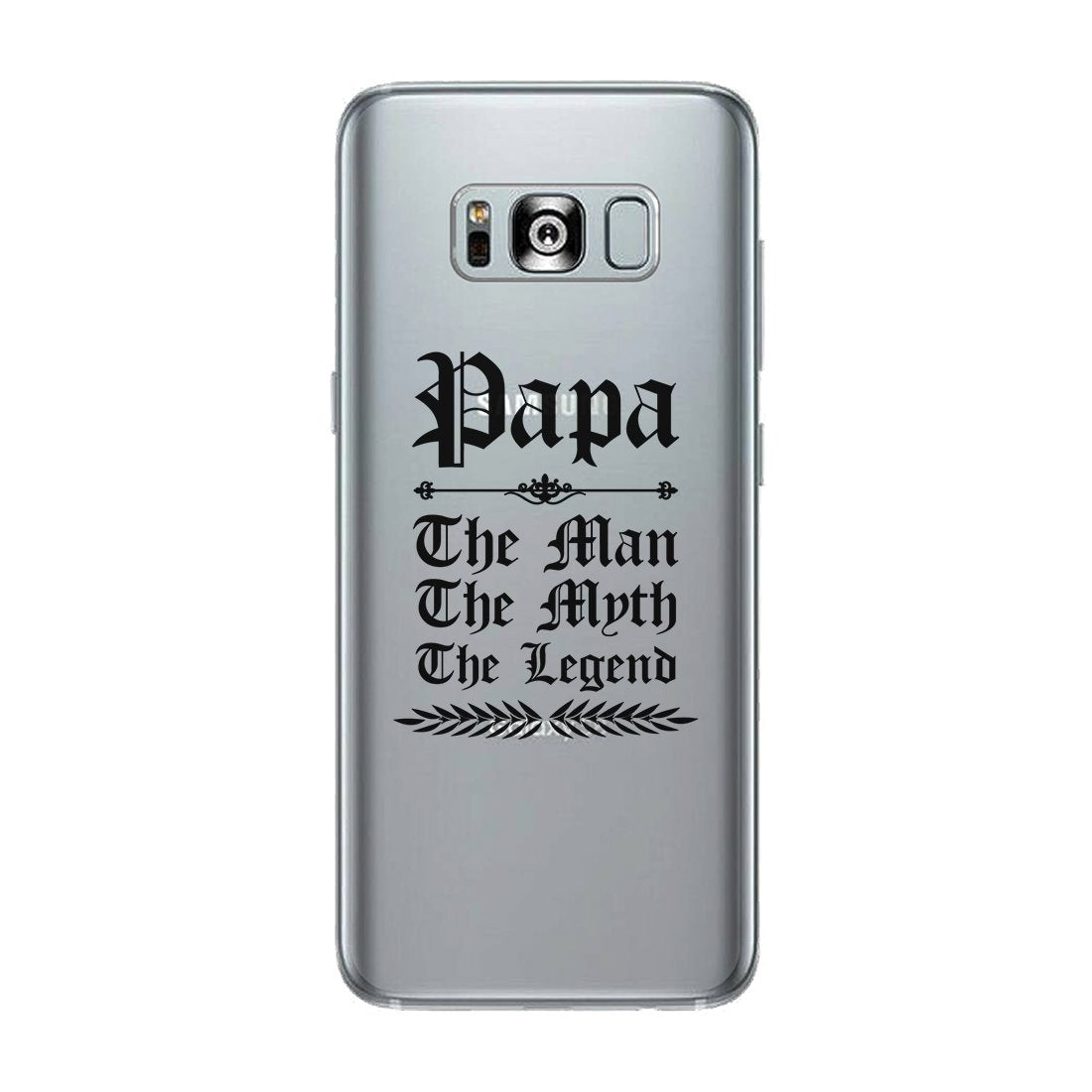 Vintage Gothic Papa Clear Case Funny Christmas Gift For Grandfather