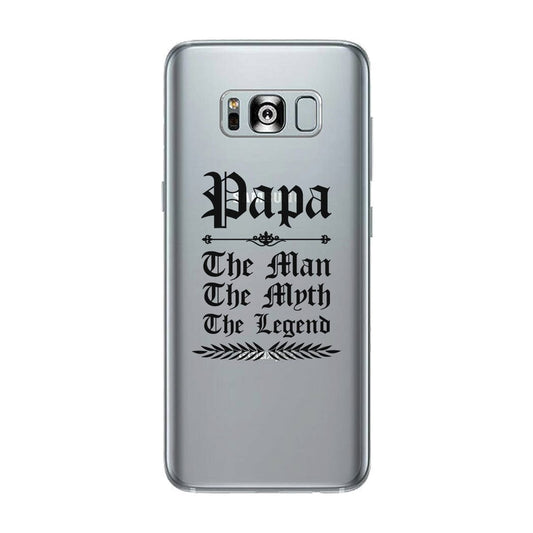 Vintage Gothic Papa Clear Case Funny Christmas Gift For Grandfather