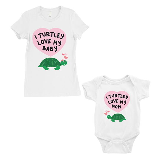 Turtley Love Baby Mom Mom and Baby Matching Gift Shirts For Moms