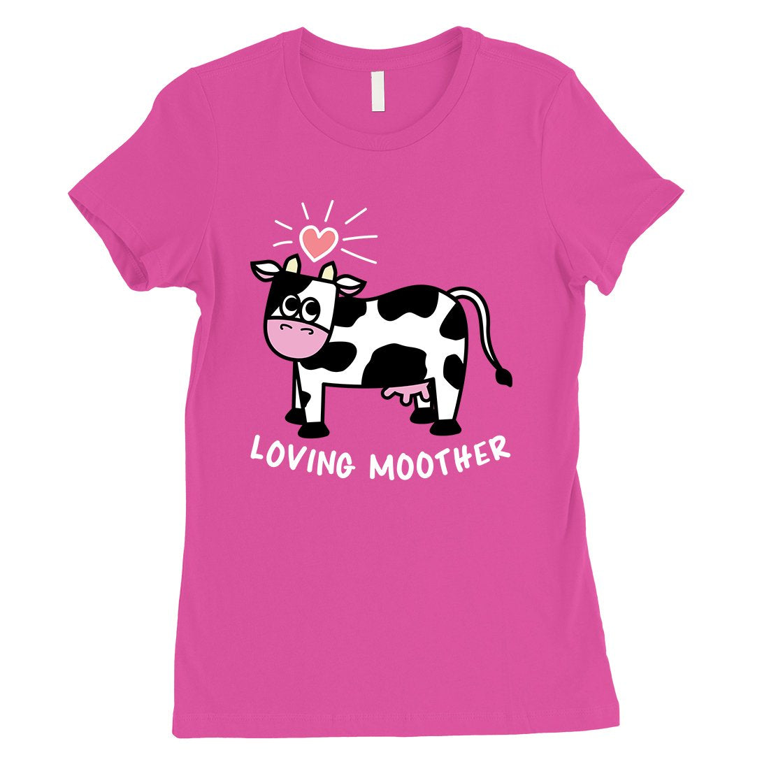 Loving Moother Cow Womens Short Sleeve T-Shirt Funny Mothers Day Tee