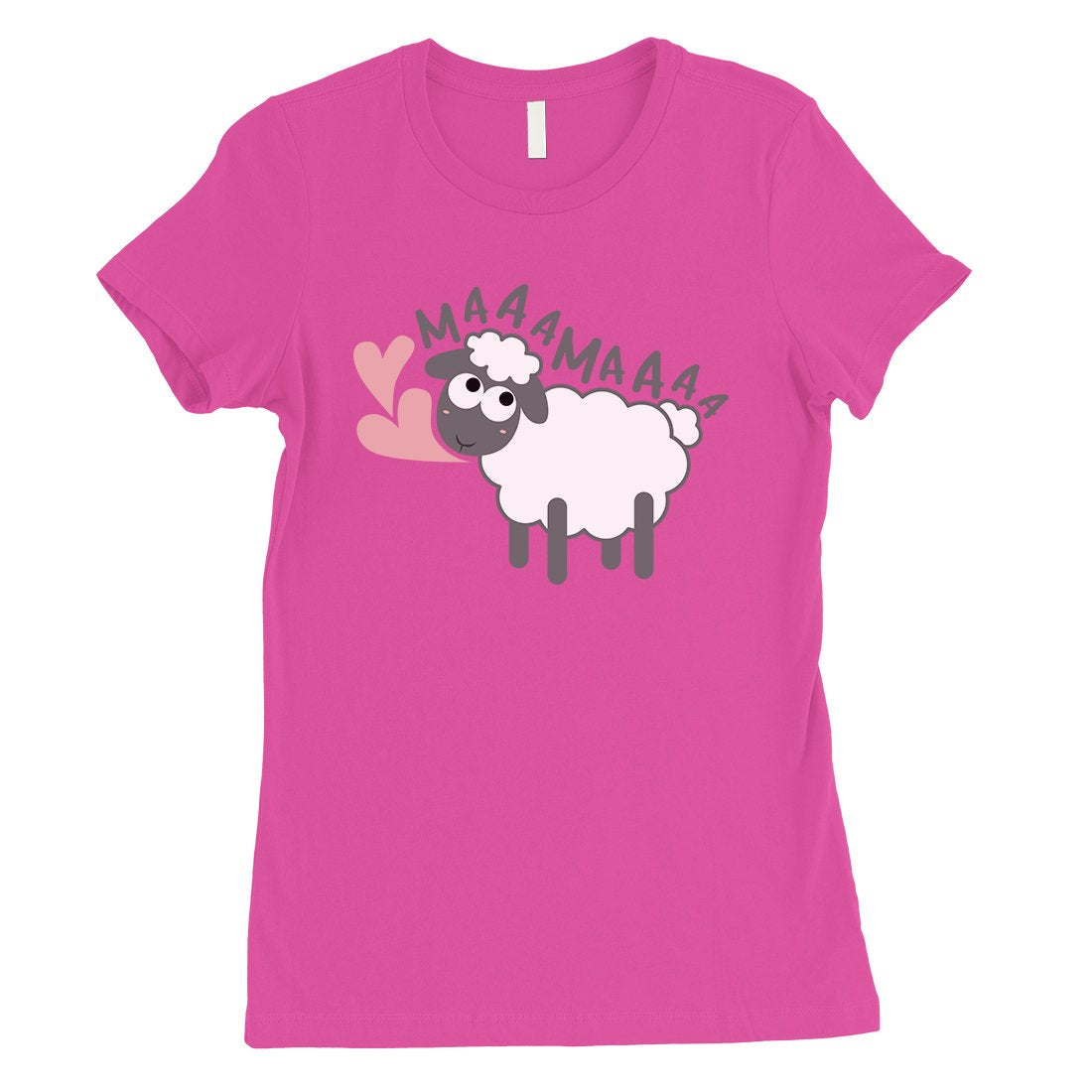 MaaaMaaa Sheep Womens Short Sleeve T-Shirt Funny Mothers Day Gift Tee