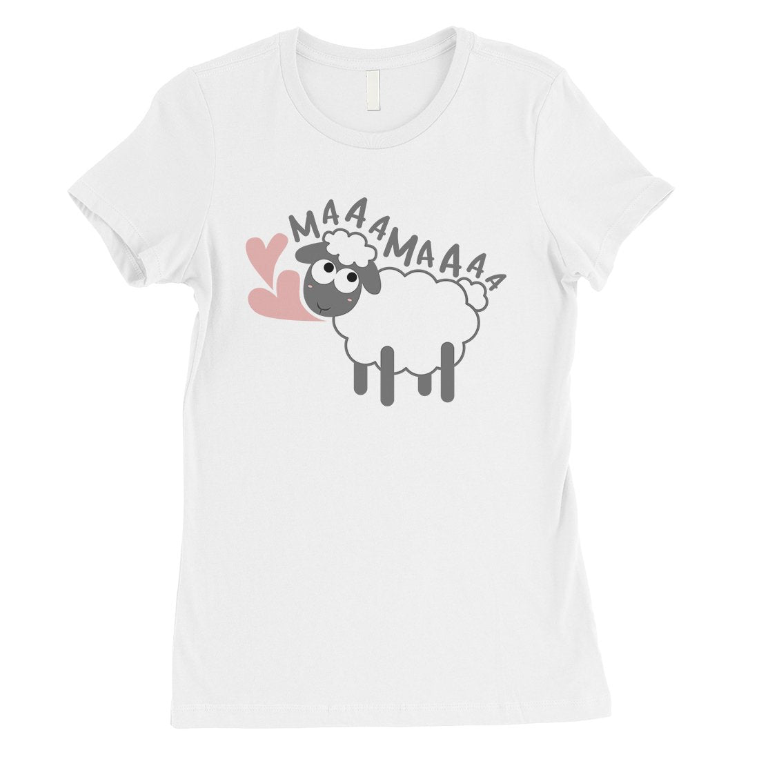 MaaaMaaa Sheep Womens Short Sleeve T-Shirt Funny Mothers Day Gift Tee