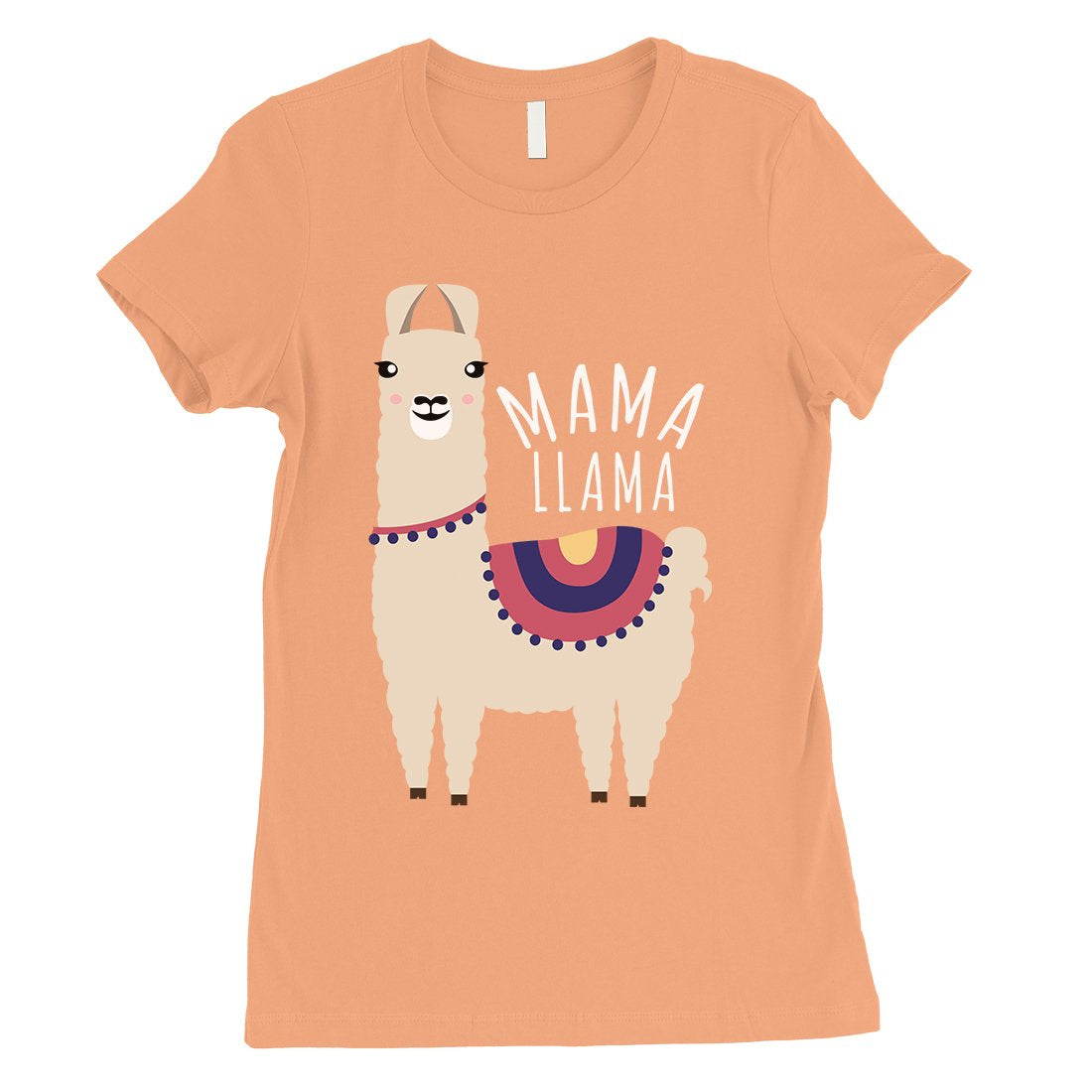 Mama Llama Womens Cute Short Sleeve T-Shirt Funny Mother Day Gift Tee