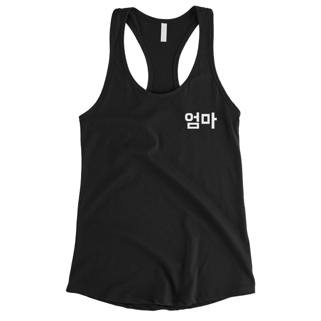 Mom Korean Letters Womens Sleeveless Shirt