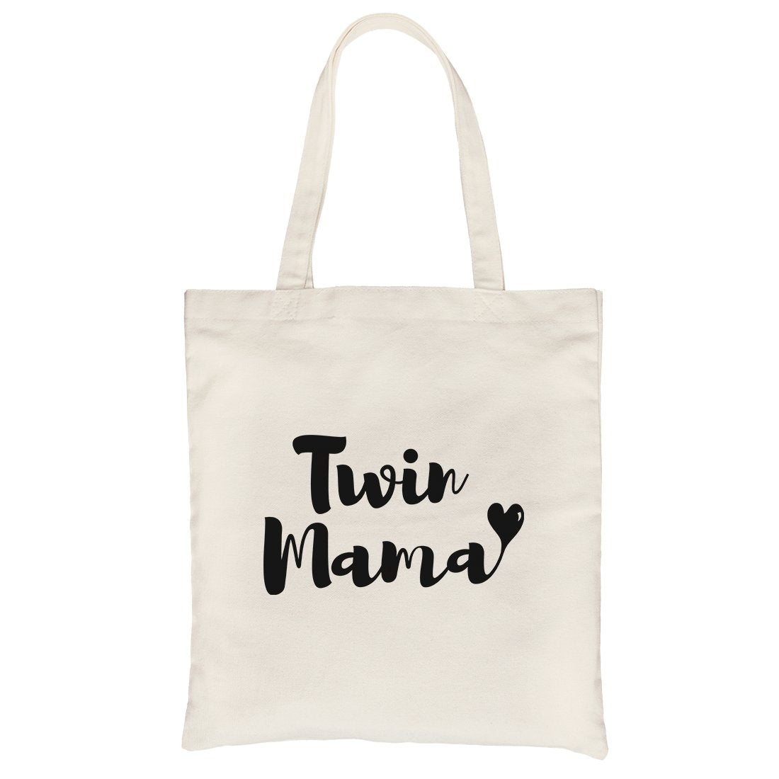 Twin Mama Heavy Cotton Canvas Bag Foldable Tote Cute Gift For Moms