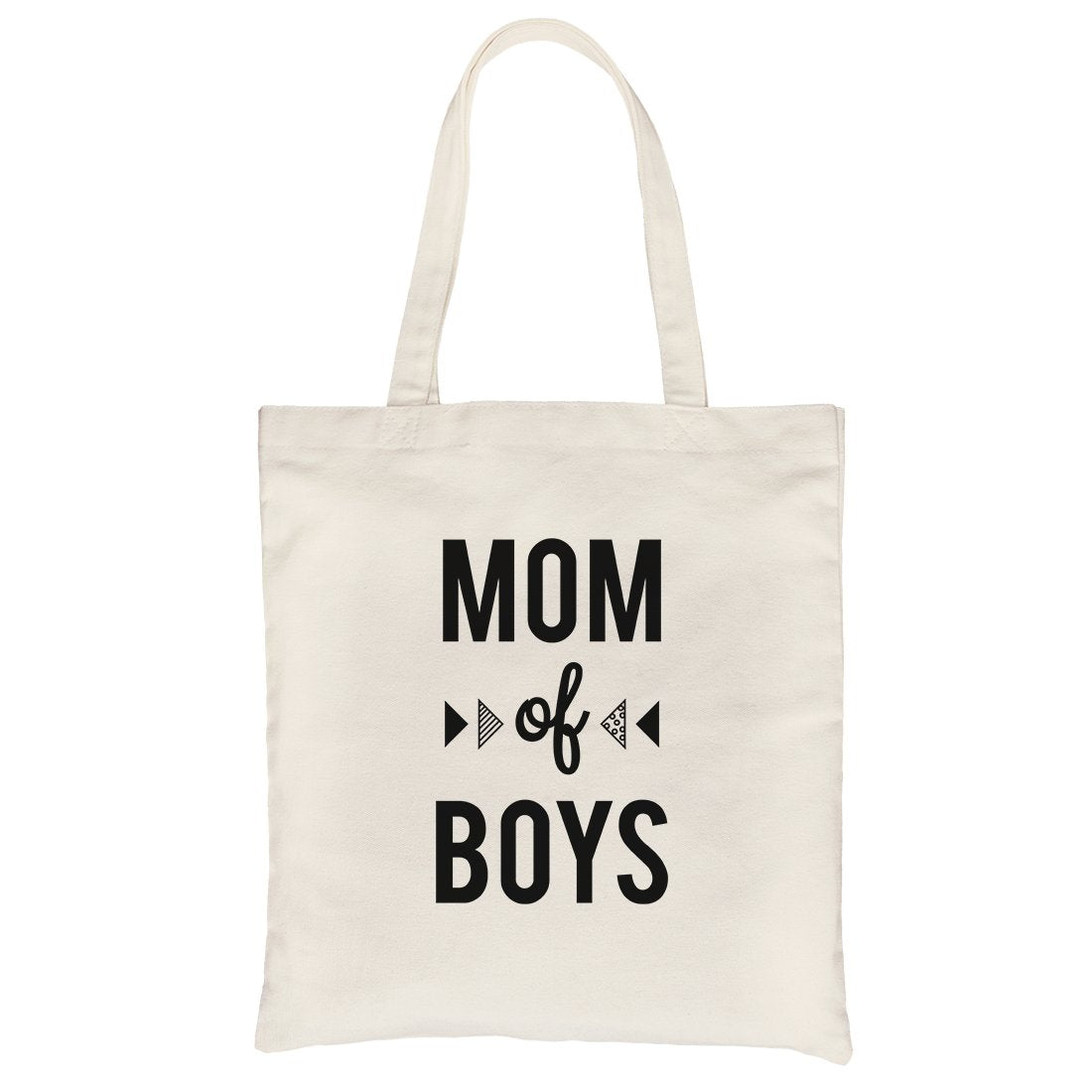 Mom Of Boys Heavy Cotton Canvas Bag Cute Beach Tote For Moms Gifts