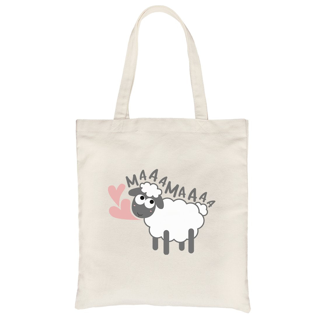 MaaaMaaa Sheep Heavy Cotton Canvas Bag Foldable Tote Gift For Moms