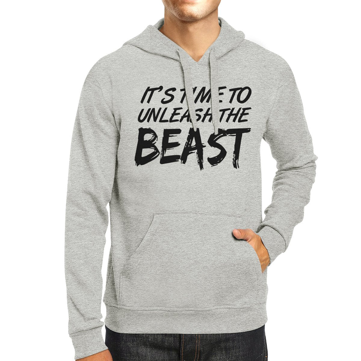 Unleash Beast Unisex Pullover Hoodie Humorous Work Out Gift Hoody