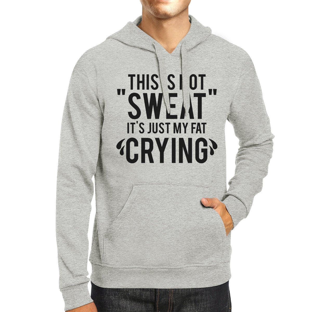 Fat Crying Unisex Pullover Hoodie Workout Gift Hooded Sweatshirt