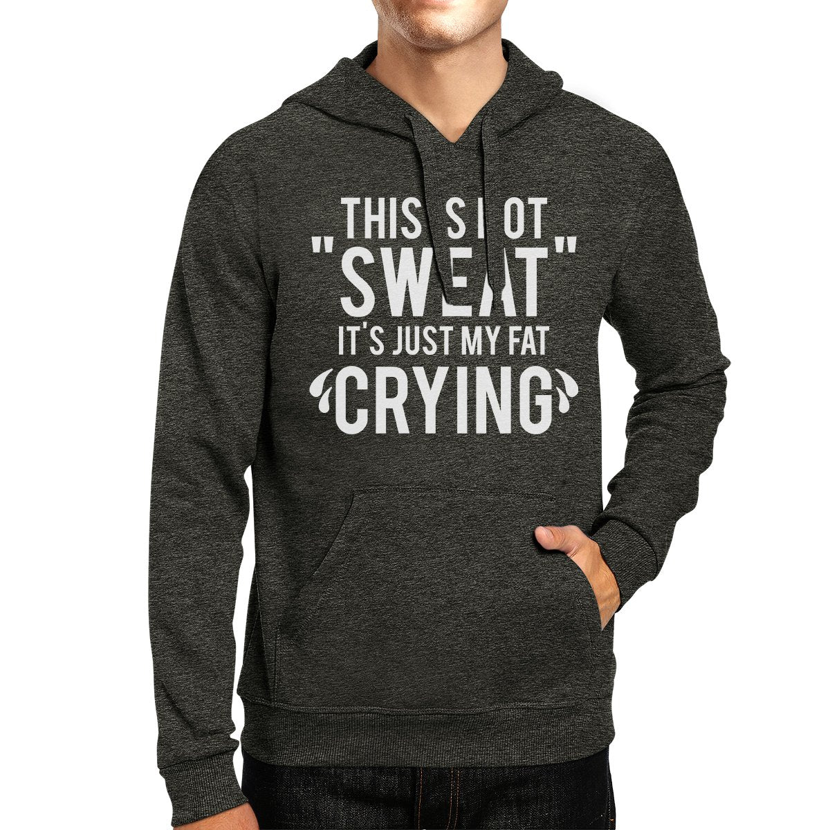 Fat Crying Unisex Pullover Hoodie Workout Gift Hooded Sweatshirt