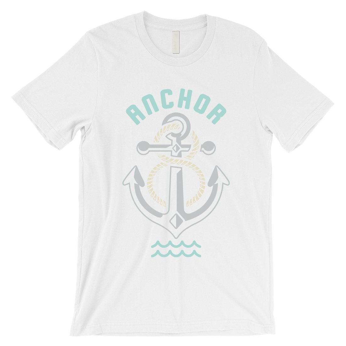 Anchor Hook Mens Unique Graphic Tee Vintage Retro Style T-Shirt