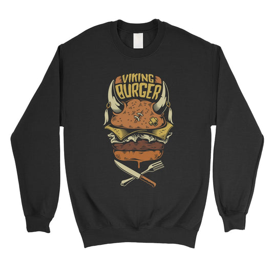 Viking Burger Unisex Crewneck Sweatshirt Pullover For Burger Lovers