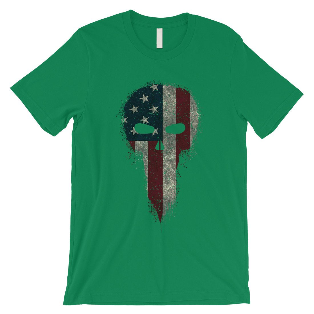 Vintage American Flag Skull T-Shirt 4th of July Shirts for Men