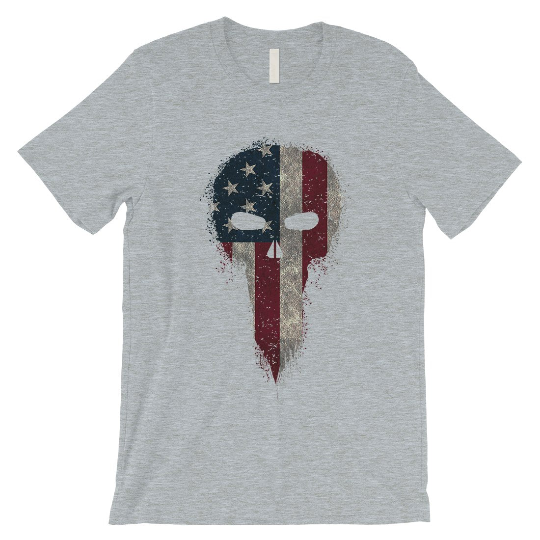 Vintage American Flag Skull T-Shirt 4th of July Shirts for Men