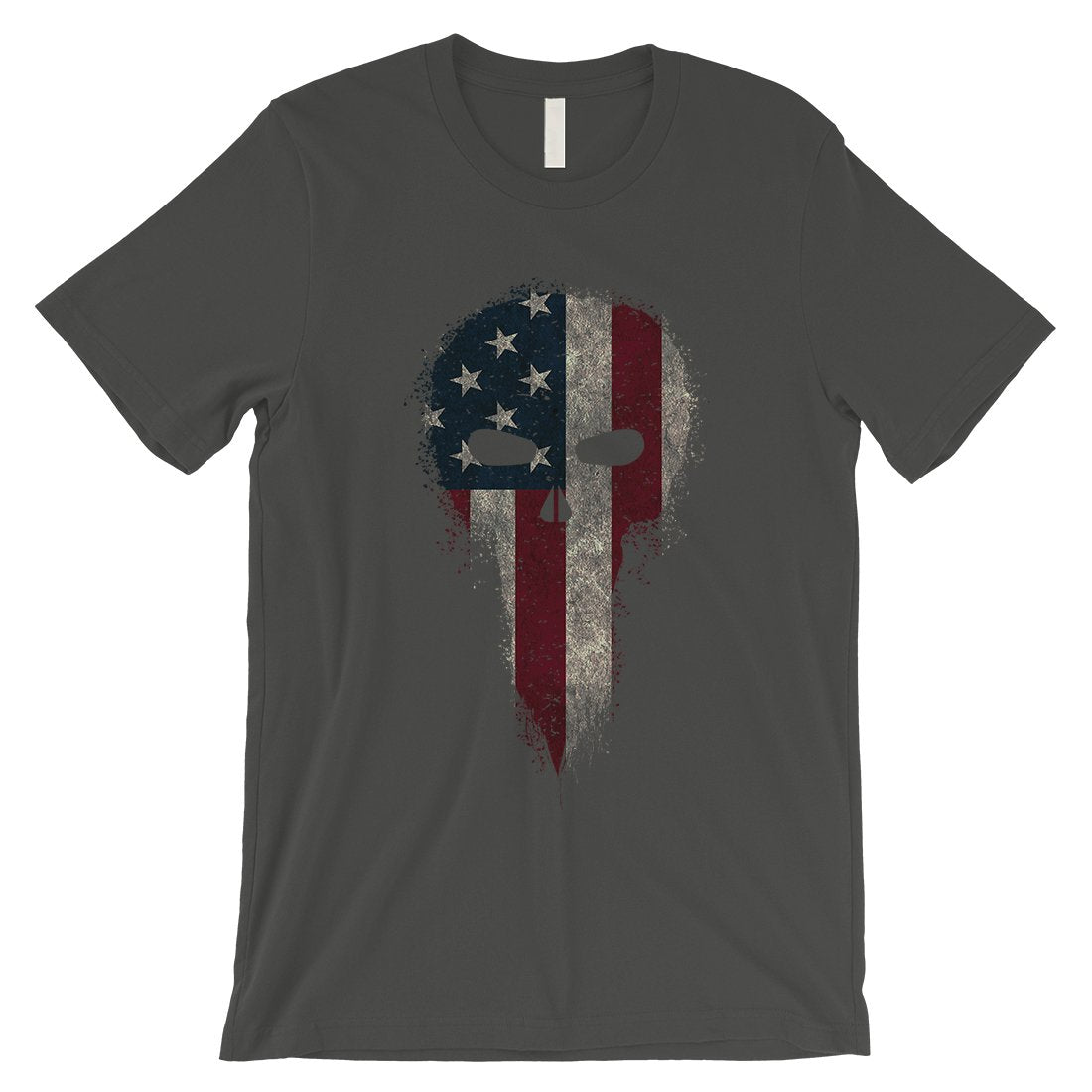 Vintage American Flag Skull T-Shirt 4th of July Shirts for Men