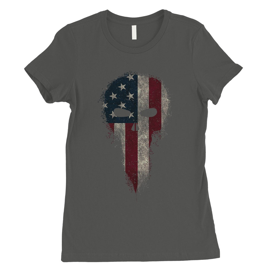 Vintage American Skull Womens 4th of July Outfit Cute Gifts T-Shirt