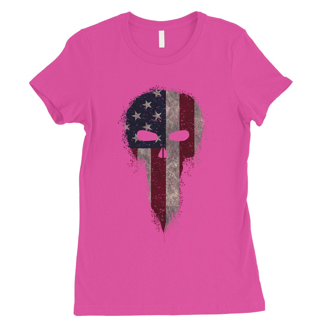 Vintage American Skull Womens 4th of July Outfit Cute Gifts T-Shirt