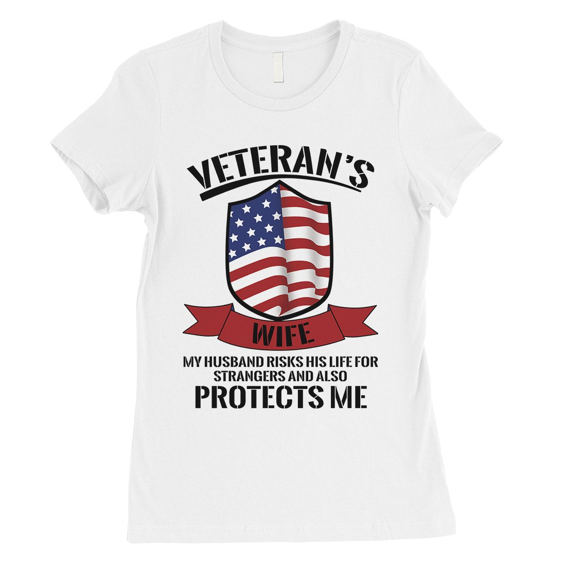 Veterans Wife Shirt Womens 4th of July Outfits Gift For Army Wife