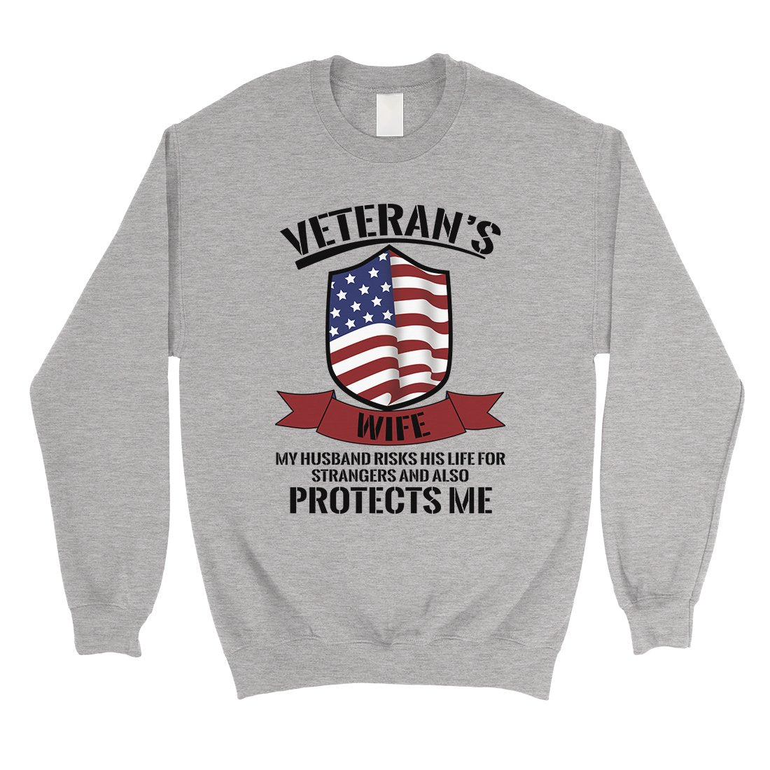 Veterans Wife Sweatshirt Unisex Crewneck Proud Army Wife Sweatshirt