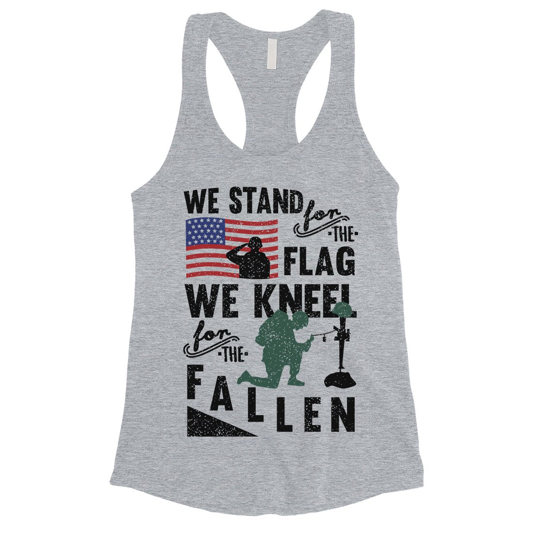 We Stand We Kneel Womens Racerback Tank Top Memorial Day Gift