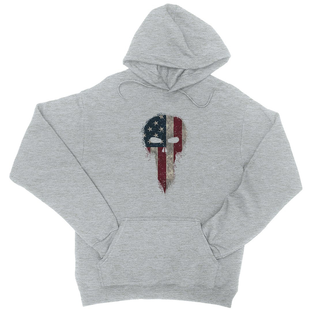 Vintage American Skull Unisex Hooded Sweatshirt 4th Of July Hoodie