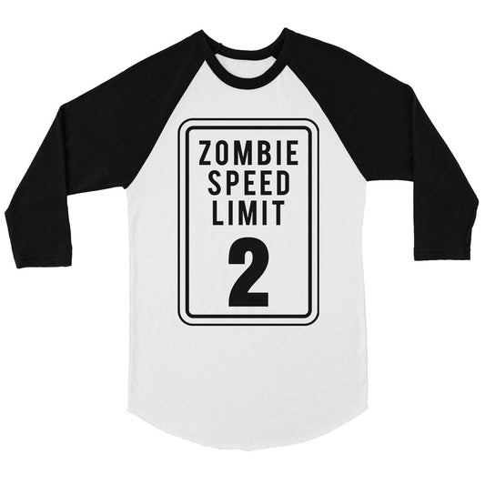 Zombie Speed Limit Womens Baseball Tee