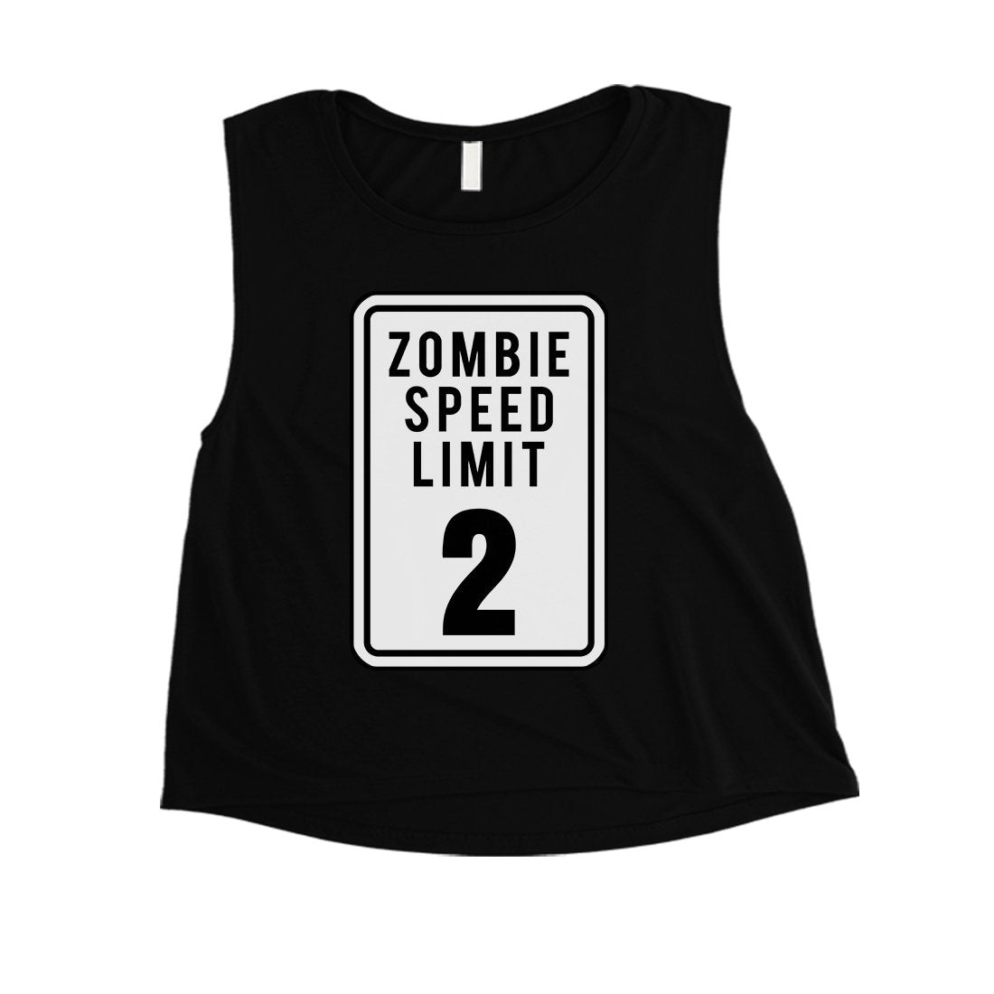 Zombie Speed Limit Womens Crop Top