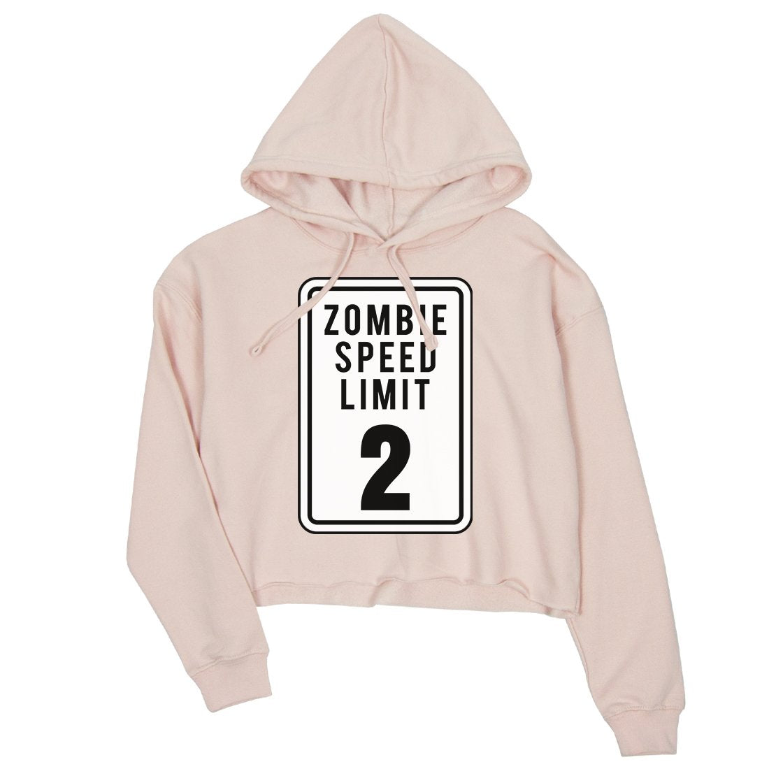 Zombie Speed Limit Womens Crop Hoodie