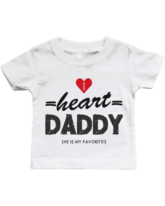 Graphic Snap-on Style Baby Tee, Infant Tee - I Heart Daddy