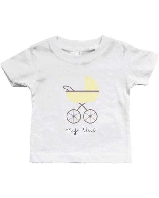 Graphic Snap-on Style Baby Tee, Infant Tee - Stroller My Ride