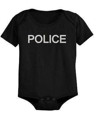 Funny Police Baby Bodysuit - Pre-Shrunk Cotton Snap-On Style Baby Bodysuit