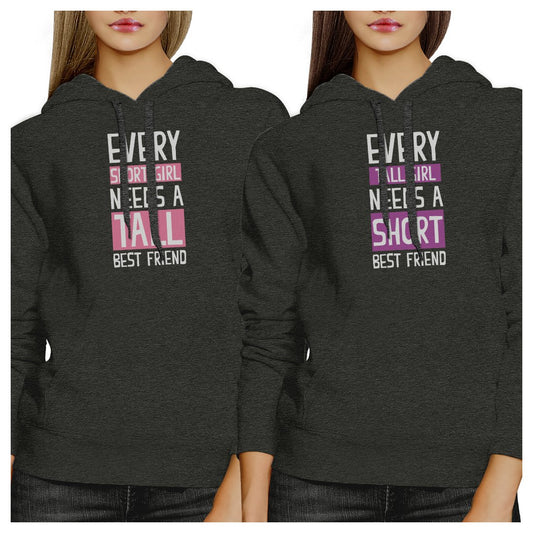 Tall Short Friend BFF Pullover Hoodies Matching Gift Best Friends