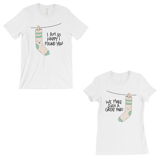 Socks Great Pair Matching Couple Gift Shirts White For Anniversary