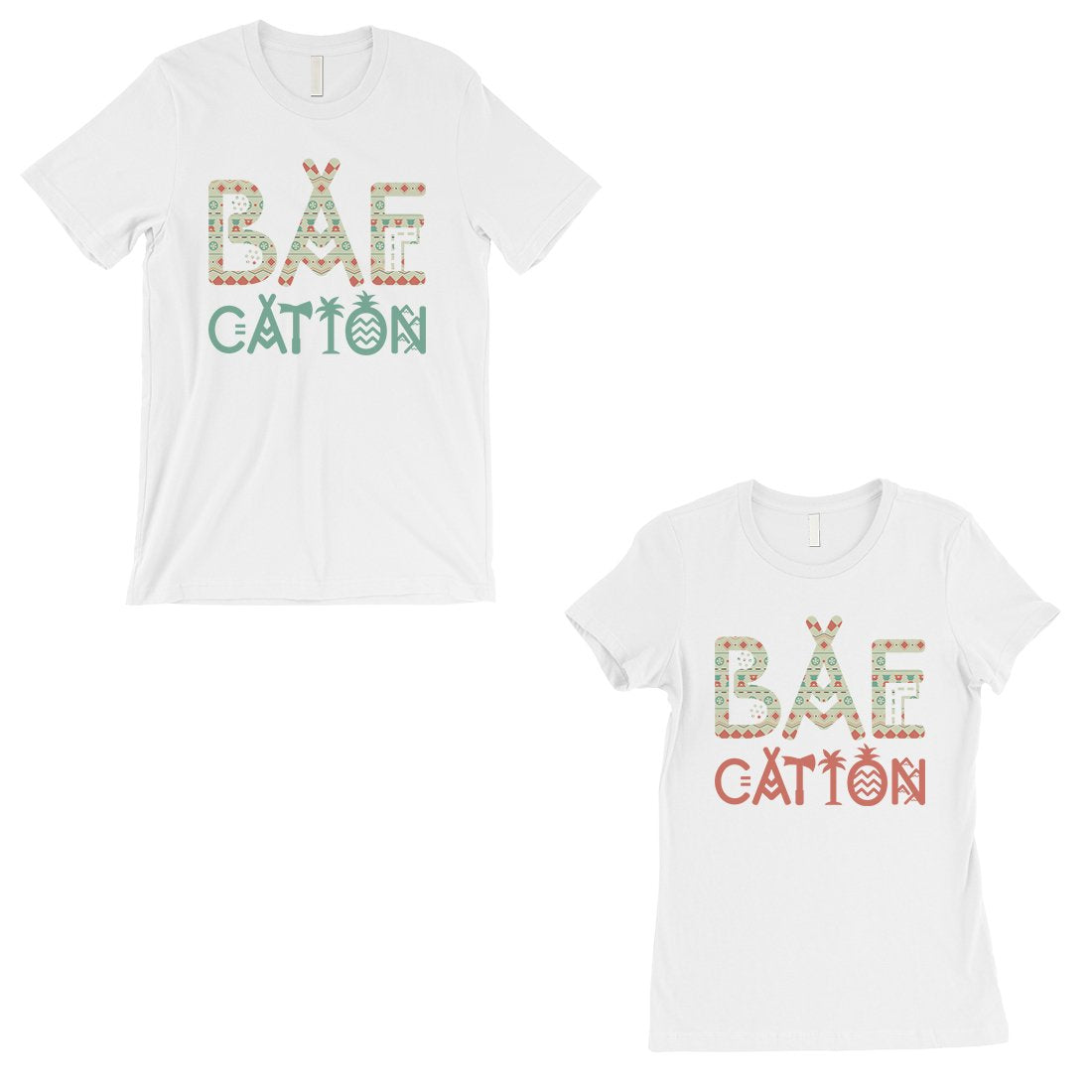 BAEcation Vacation Matching Couple T-Shirts Gift White For Wedding