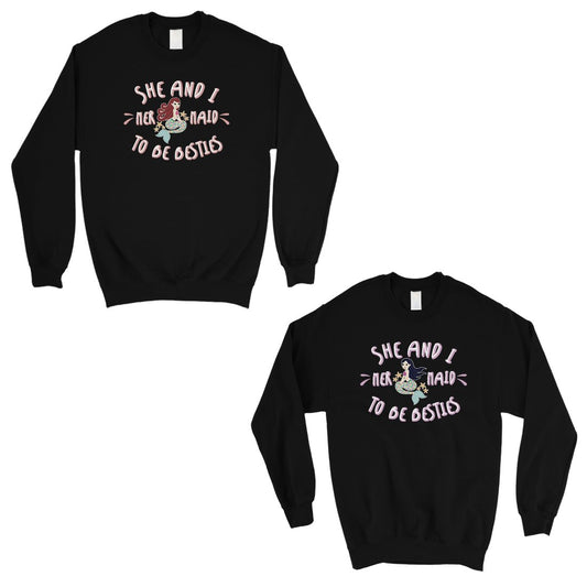 Mermaid To Be Besties Cute BFF Pullover Sweatshirts Matching Gift